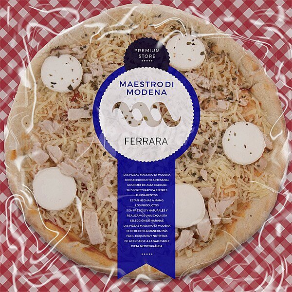 Ferrara Premium individual pizza de pollo y queso de cabra modena