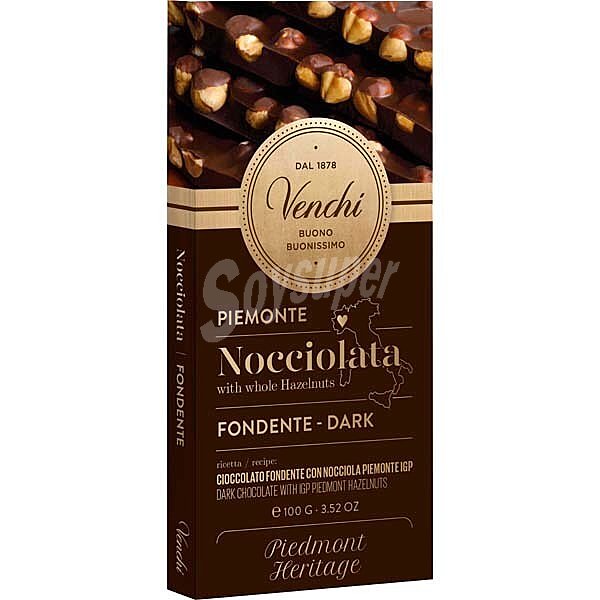 Chocolate negro con avellanas