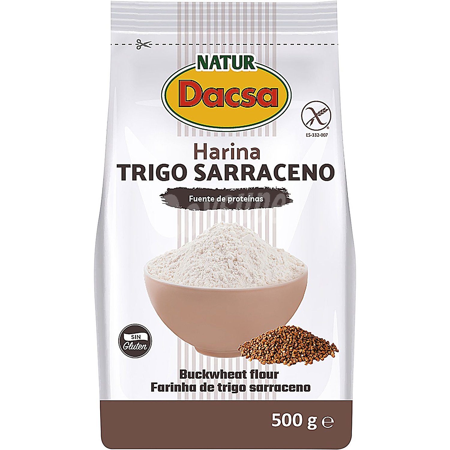 Harina de trigo sarraceno integral sin gluten