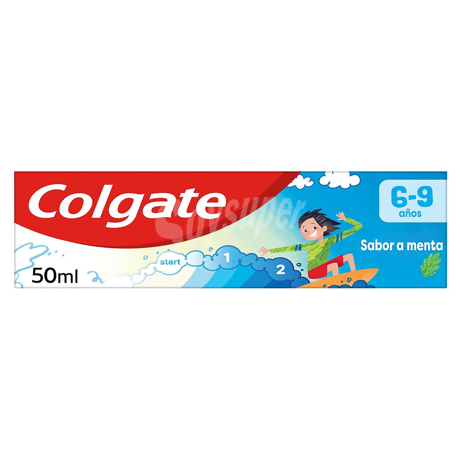 Pasta de dientes infantil con protección anti caries, para niños de 6 a 9 años