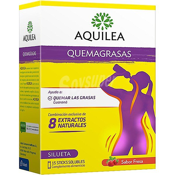 Quemagrasas ayuda a quemar las grasas sticks solubles sabor fresa