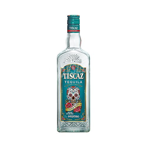 Tiscaz Tequila blanco importado, hecho en Mexico tiscaz