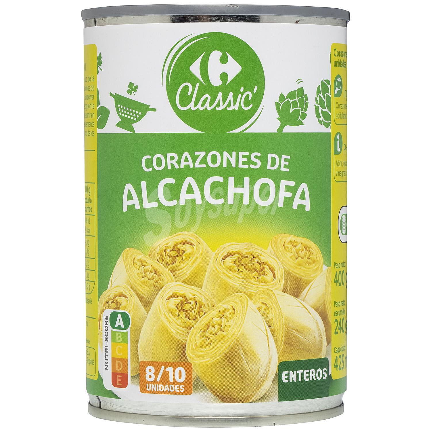 Corazones de alcachofa 8/10 Carrefour