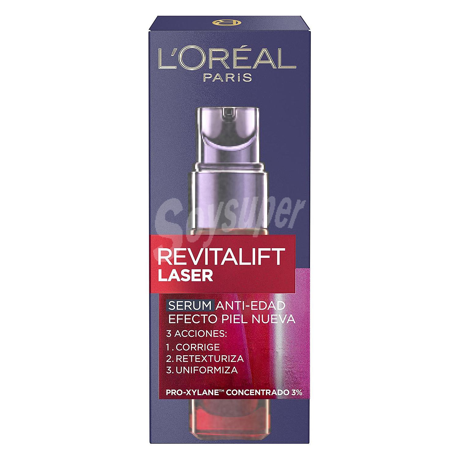 Sérum antiedad con Pro-xylane y efecto nueva piel l'oreal paris Revitalift laser