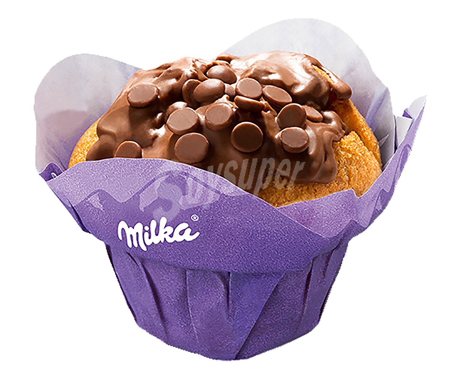 Muffins recubiertos y rellenos de chocolate , , 2x75g