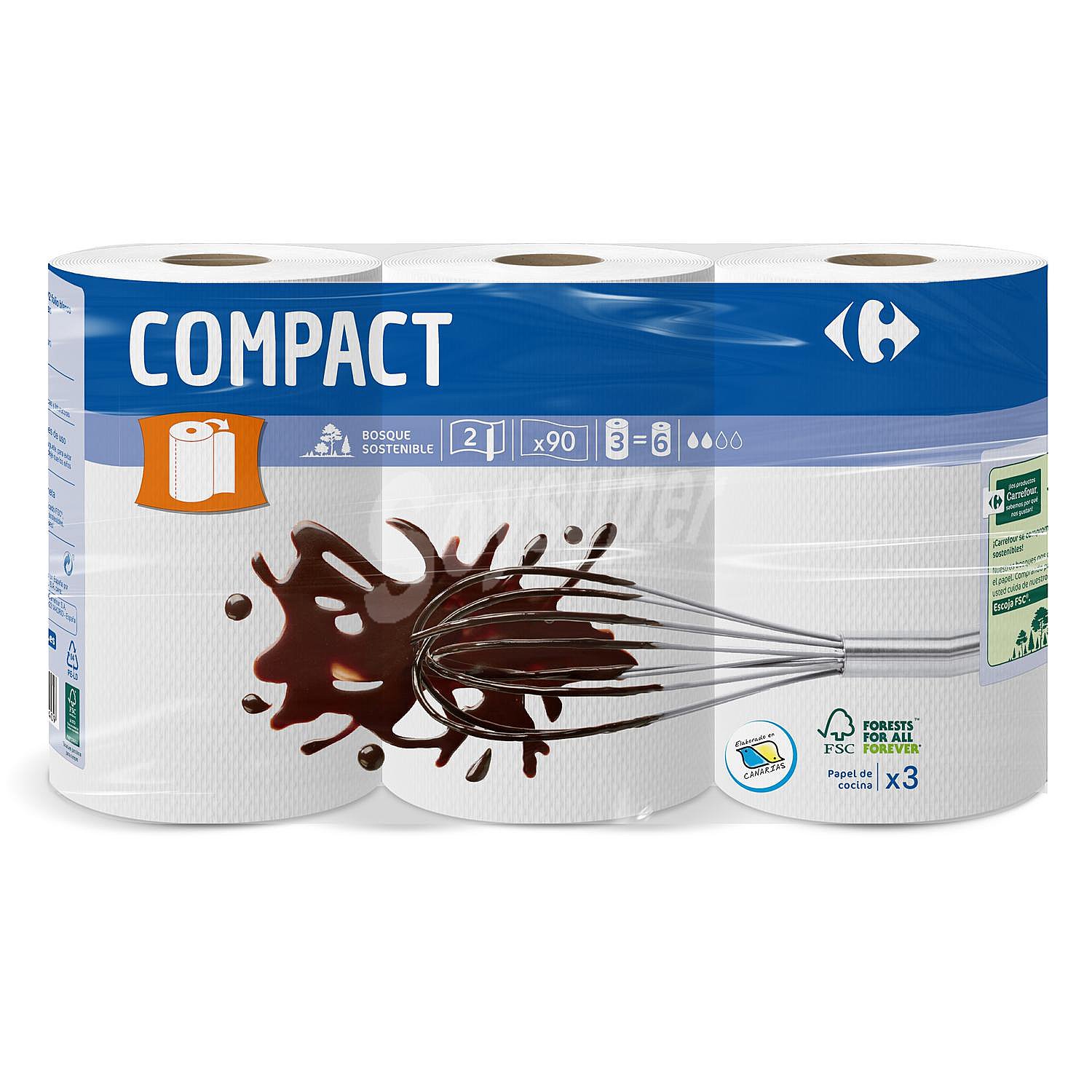 Papel de cocina Compact Carrefour