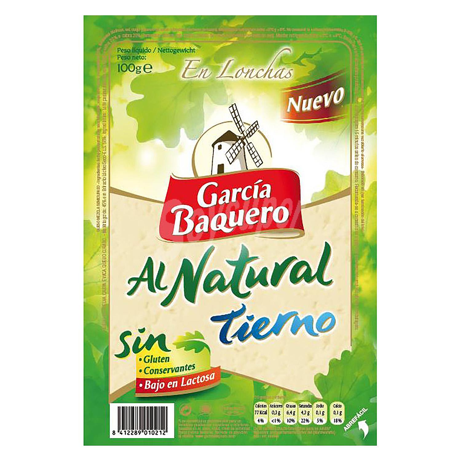 Queso tierno en lonchas Al Natural