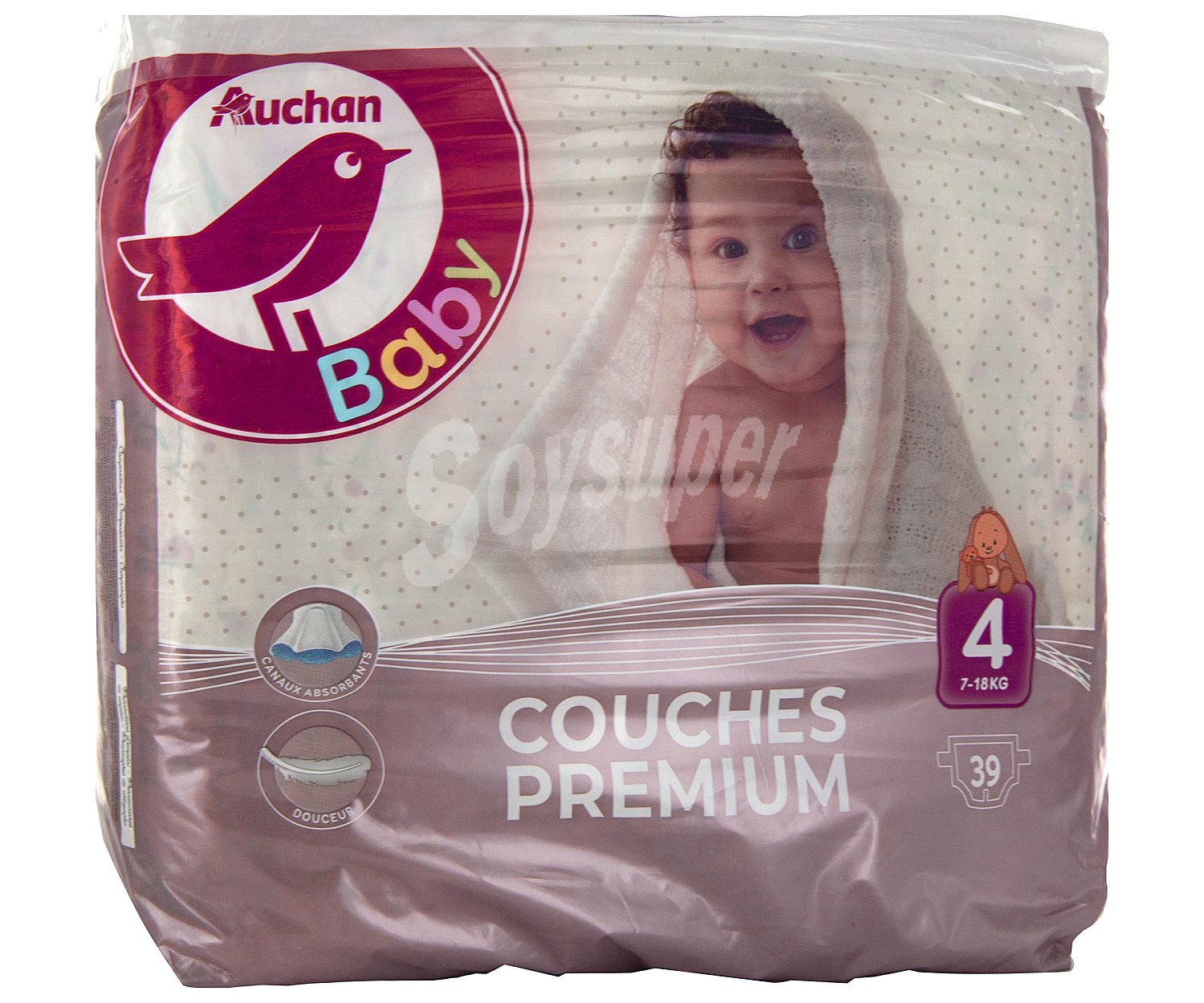 Pañales talla 4, para niños de 7 a 18 kilogramos baby premium