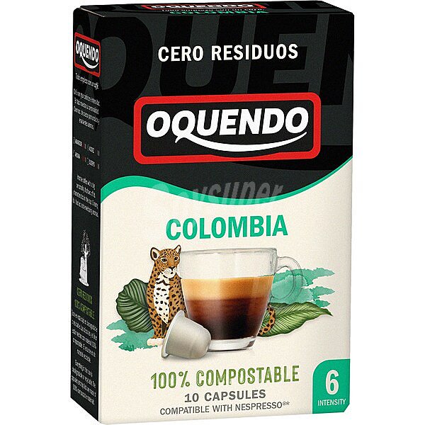 Café molido de tueste natural de Colombia en cápsulas compatibles con Nespresso