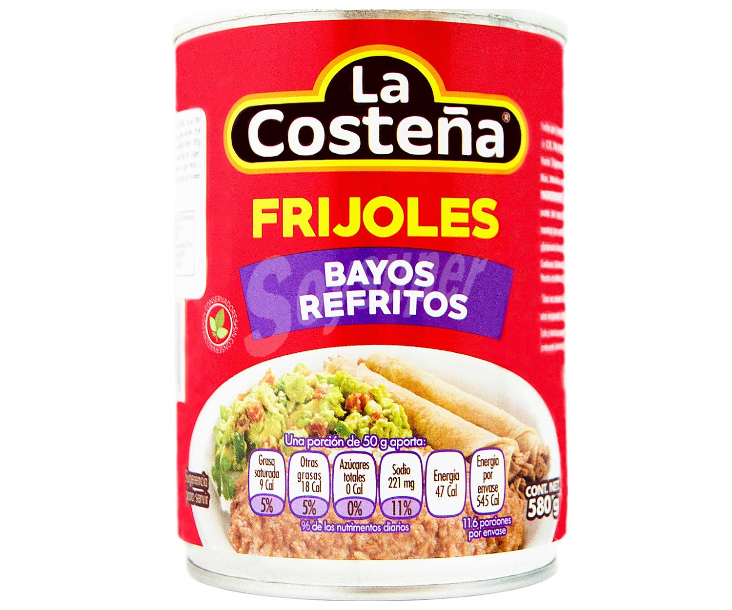 La costeña Frijoles bayos refritos la costeña