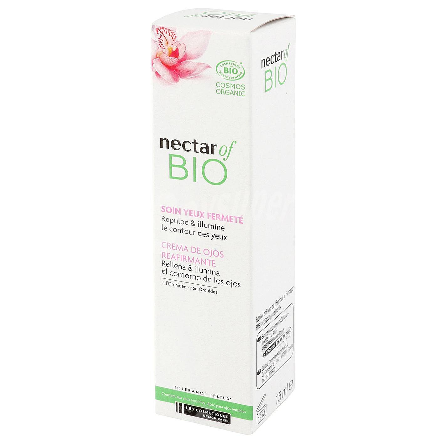 Crema de ojos reafirmante rellena & ilumina el contorno de ojos ecológico Nectar Of Bio