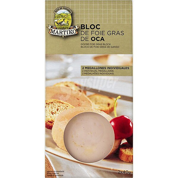 Medallones de foie gras de oca