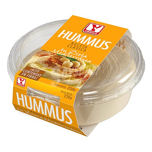 Y griega Hummus receta clásica, con alto contenido en fibra Y griega