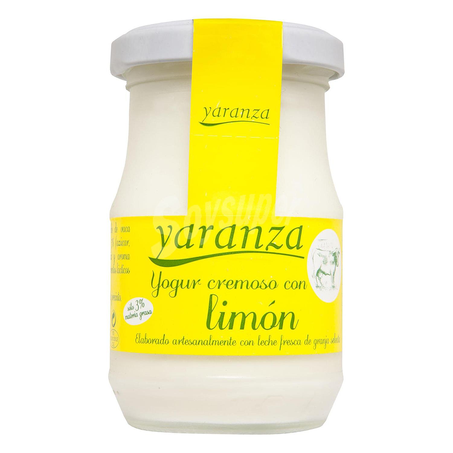 Yogur cremoso con limón y sin gluten