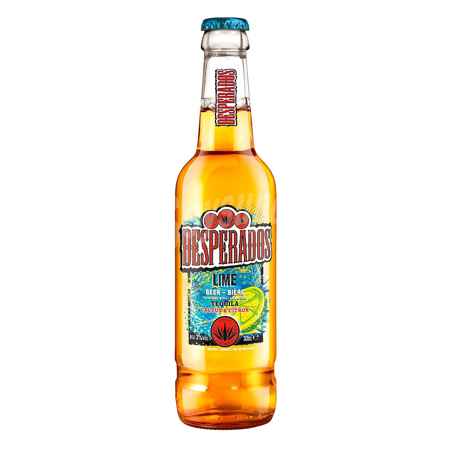 Cerveza con lima y tequila desperados