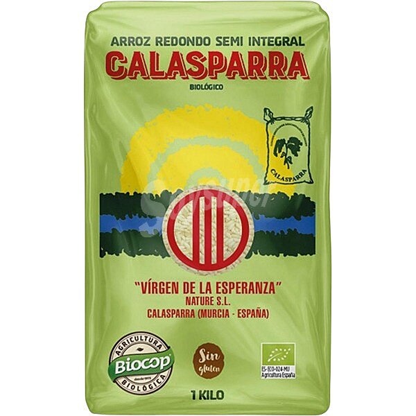 Arroz redondo integral de Calasparra ecológico sin gluten