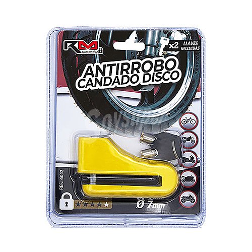 Antirrobo para disco de freno, 7mm, rolmovil security