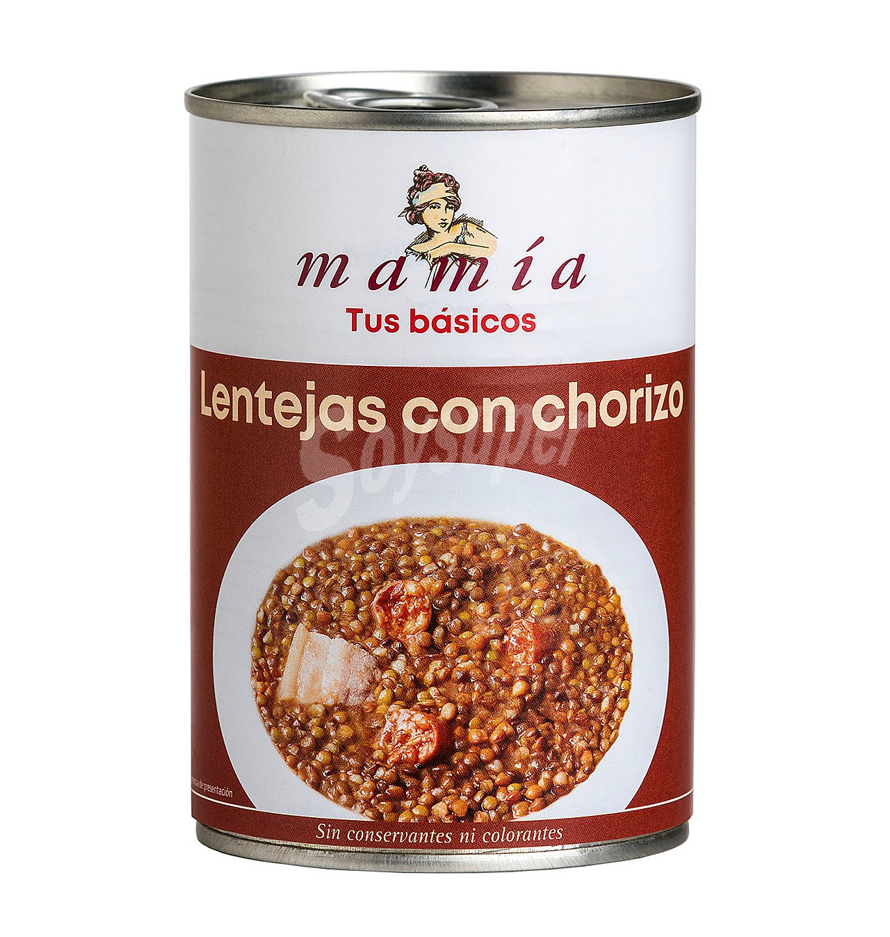 Lentejas mamía con chorizos