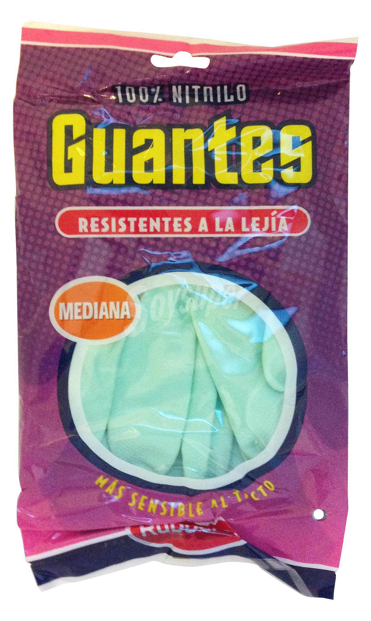 Guantes resistente lejia verdes talla mediana