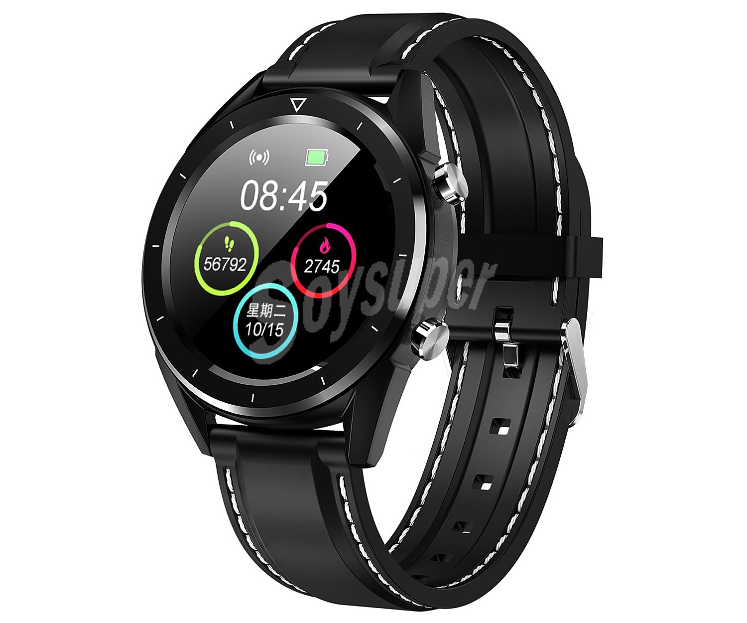 Smartwatch medidor frecuencia cardiáca, podómetro, monitor de sueño, Bluetooth DT28