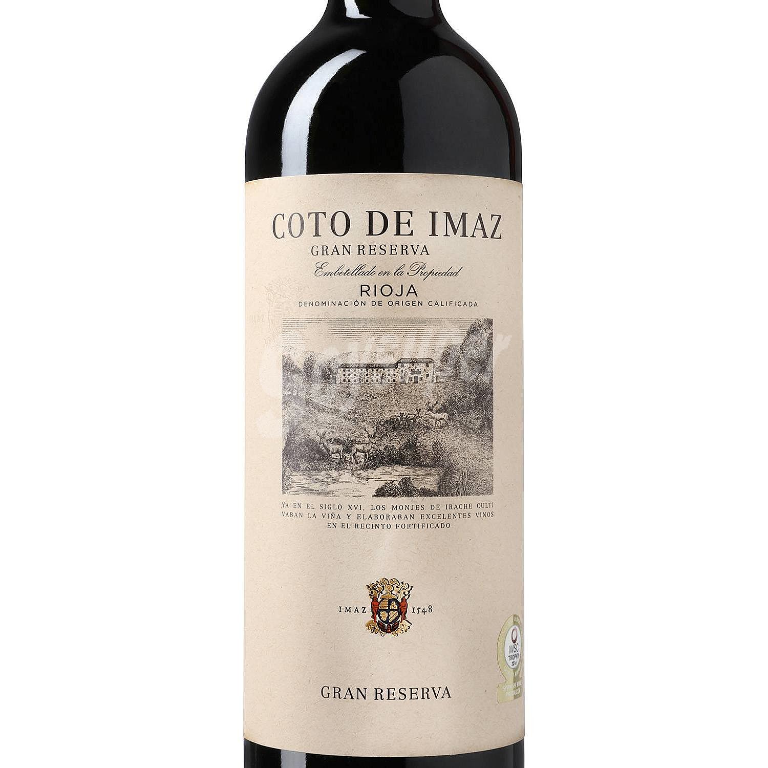 Vino tinto gran reserva con denominación de origen Rioja