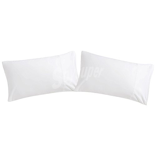 Fundas de almohada 100% algodón, color blanco, 120x60cm. pispas