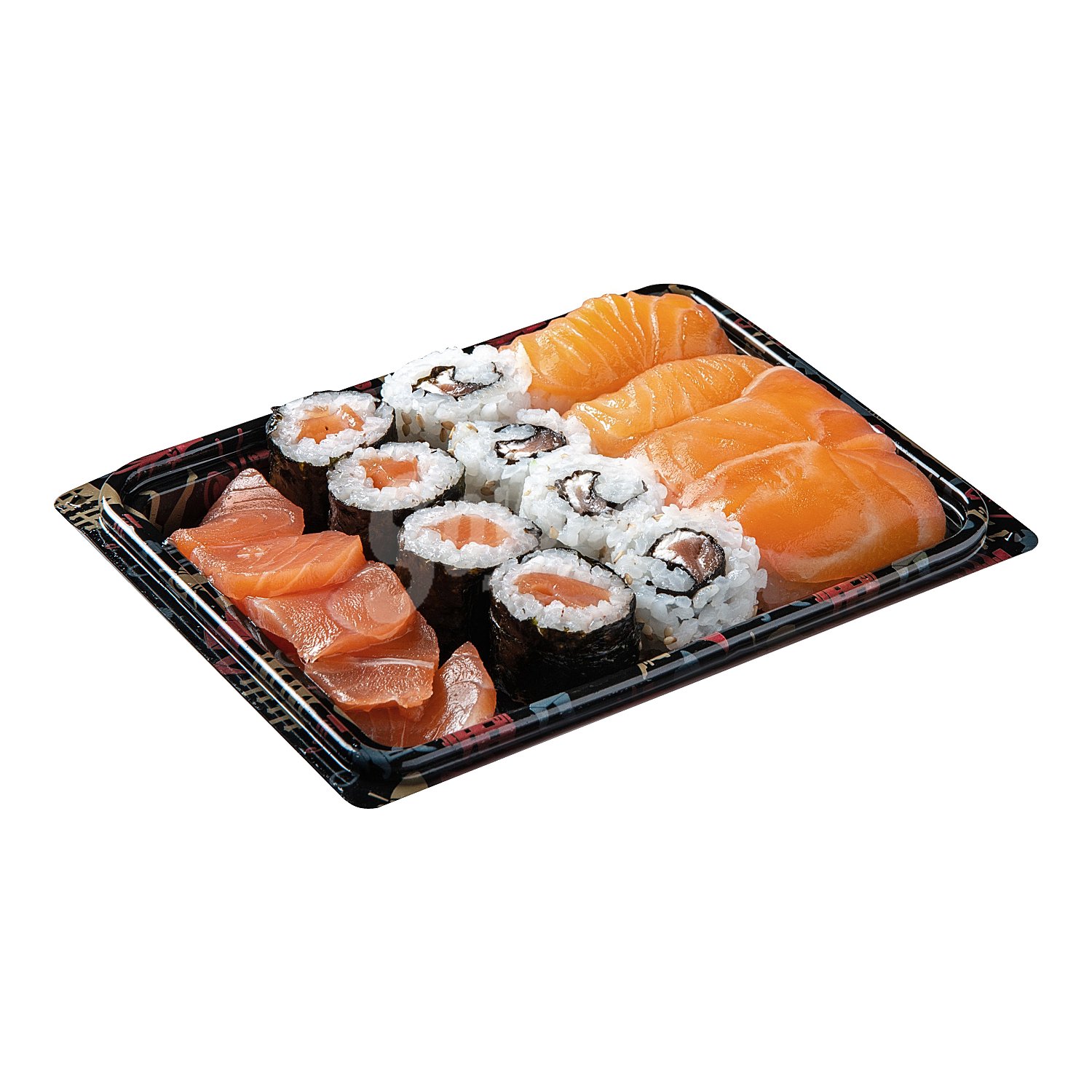 Sushi surtido salmon (4 nigiris, 4 roll, 4 makis, 4 sashimis)