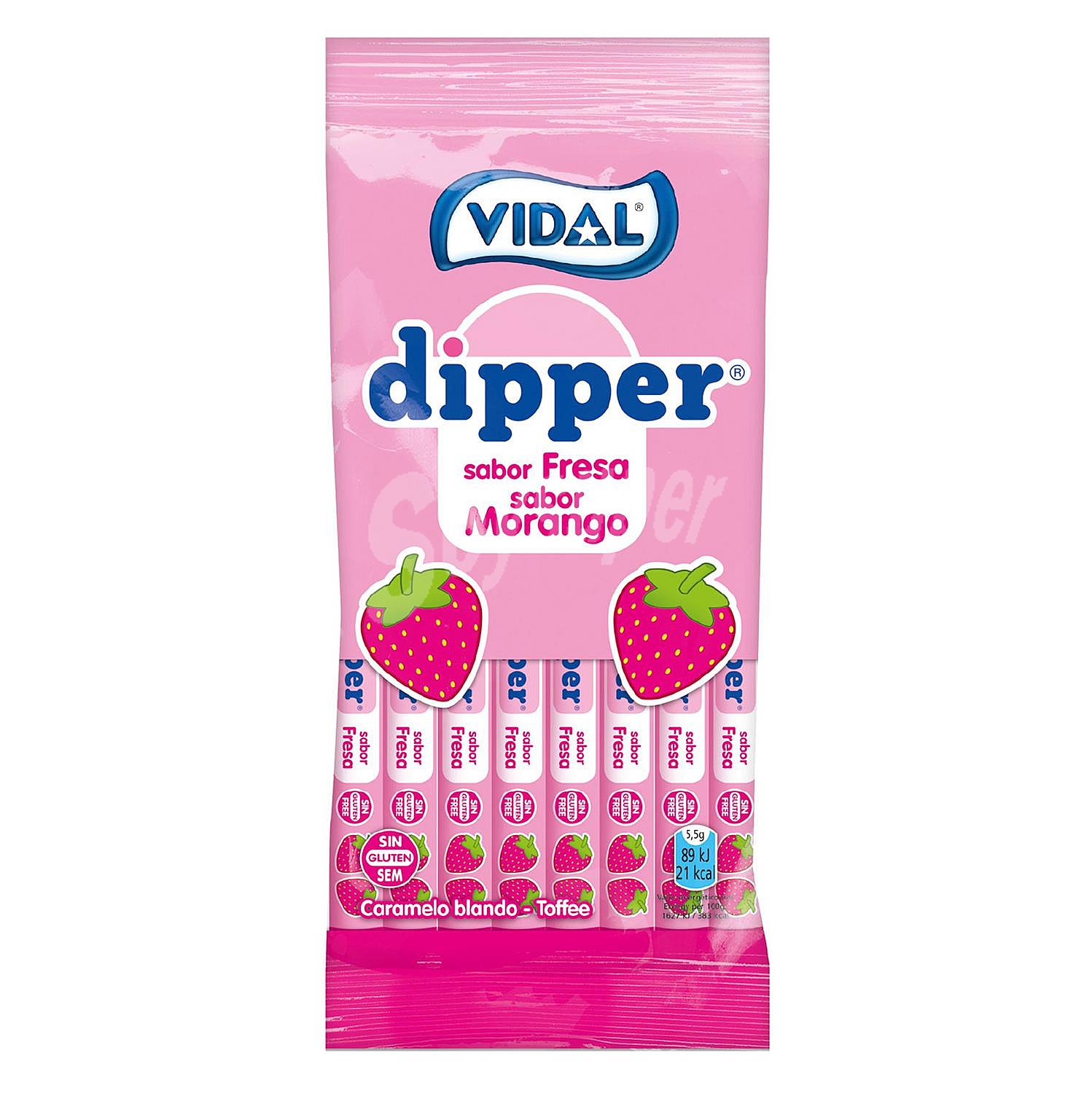 Caramelo blando toffe sabor fresa Dipper