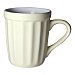 Taza de gres color beige con relieve exterior, 0,3 litros, actuel.