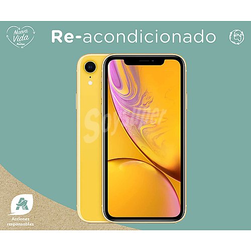 Iphone XR 64GB amarillo (reacondicionado), pantalla 15,4cm (6,1)