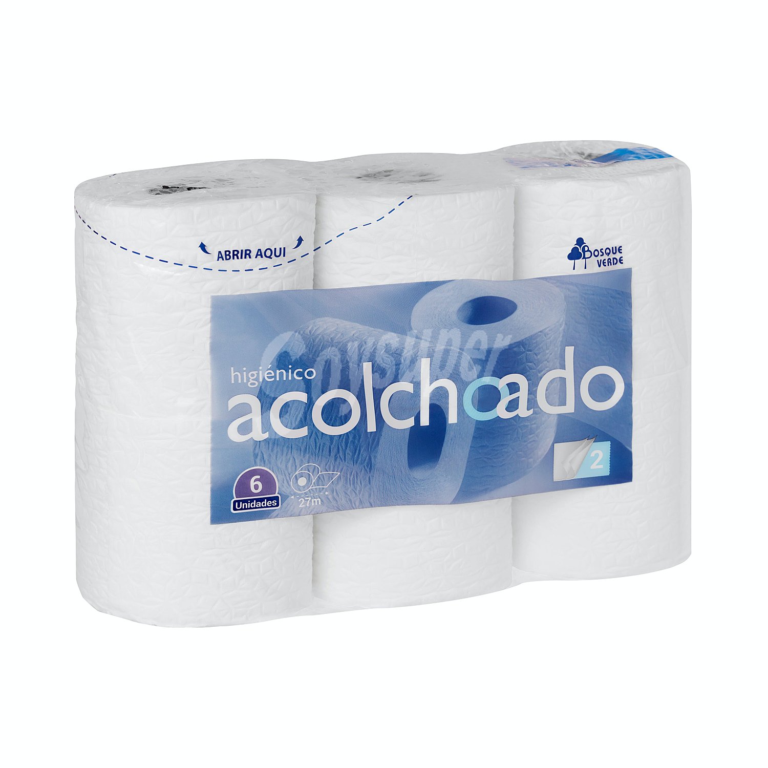 Papel higiénico acolchado 2 capas