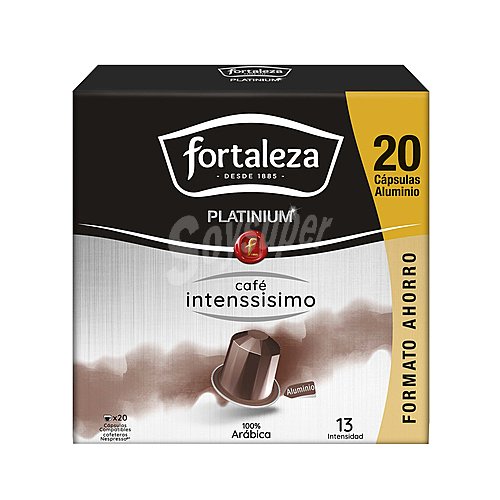 Fortaleza Café en cápsulas molido natural, Intenssisimo , intensidad 13 fortaleza