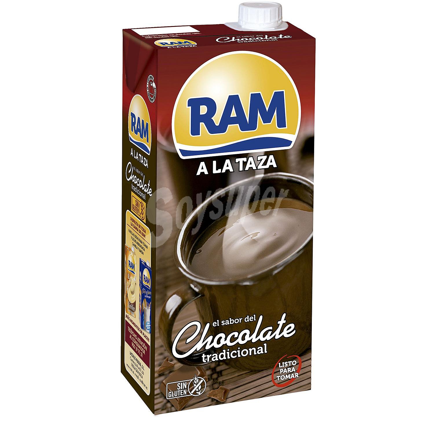 Chocolate a la taza listo para tomar Ram sin gluten