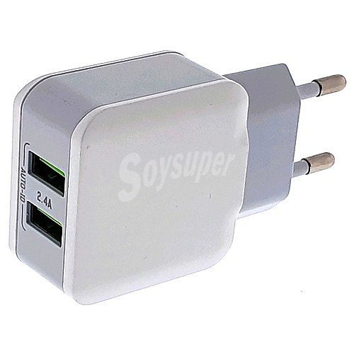 Enchufe con 2 salidas usb 5v 2,4, eurobric