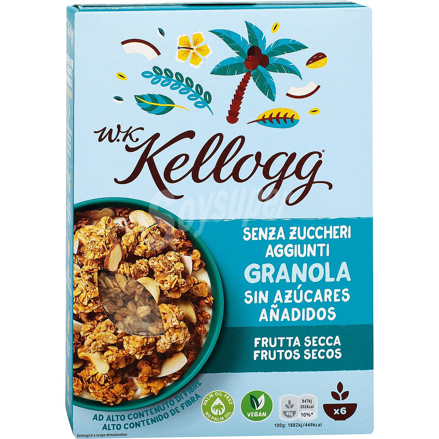 Cereales granola frutos secos sin azúcares añadidos