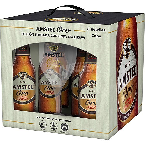 Cerveza Amstel Oro tostada