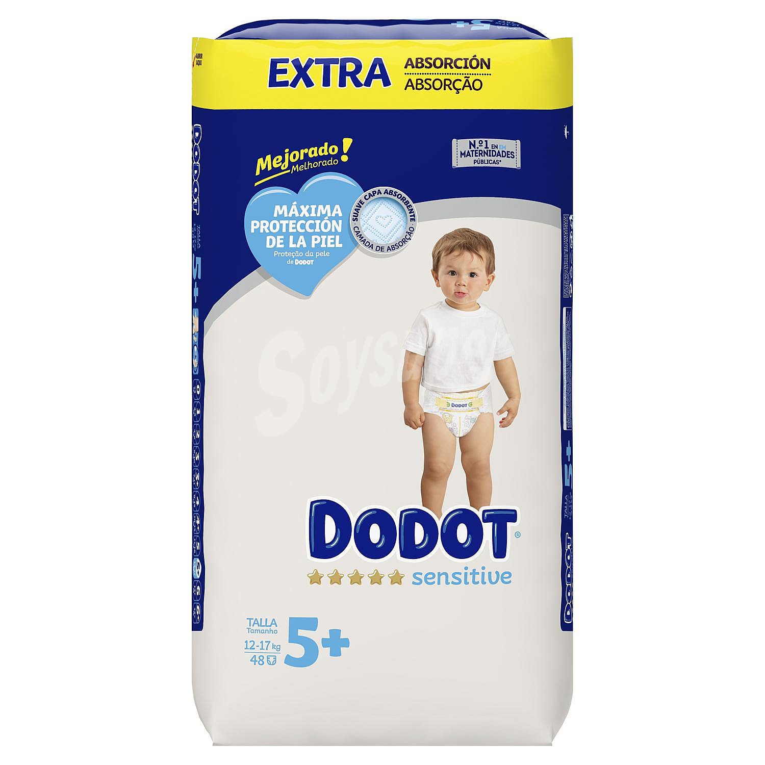 Pañales Dodot Sensitive T5 (12-17 kg.) extra