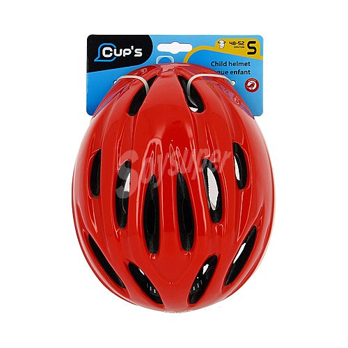 Casco de ciclismo infantil modelo Basic, color rojo cup's alcampo