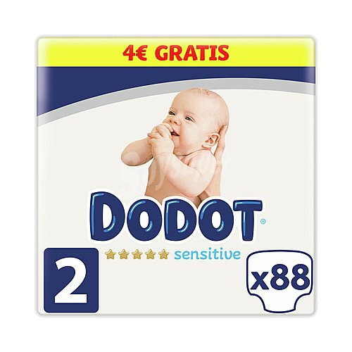 Dodot Pañales talla 2 para bebes de 4 a 8 kilogramos dodot Sensitive