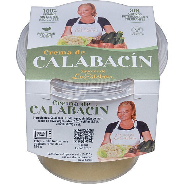 Crema de calabacín 100% vegano sin gluten