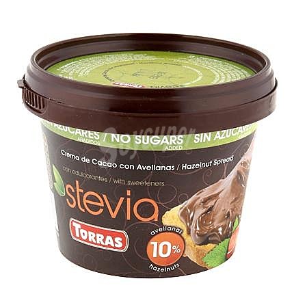 Crema de avellanas y cacao con Stevia sin gluten sin aceite de palma