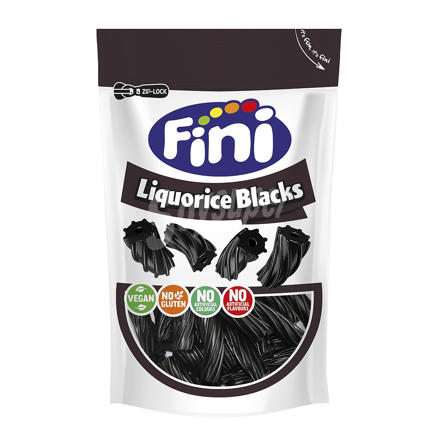 Regaliz negro de goma Fini sin gluten