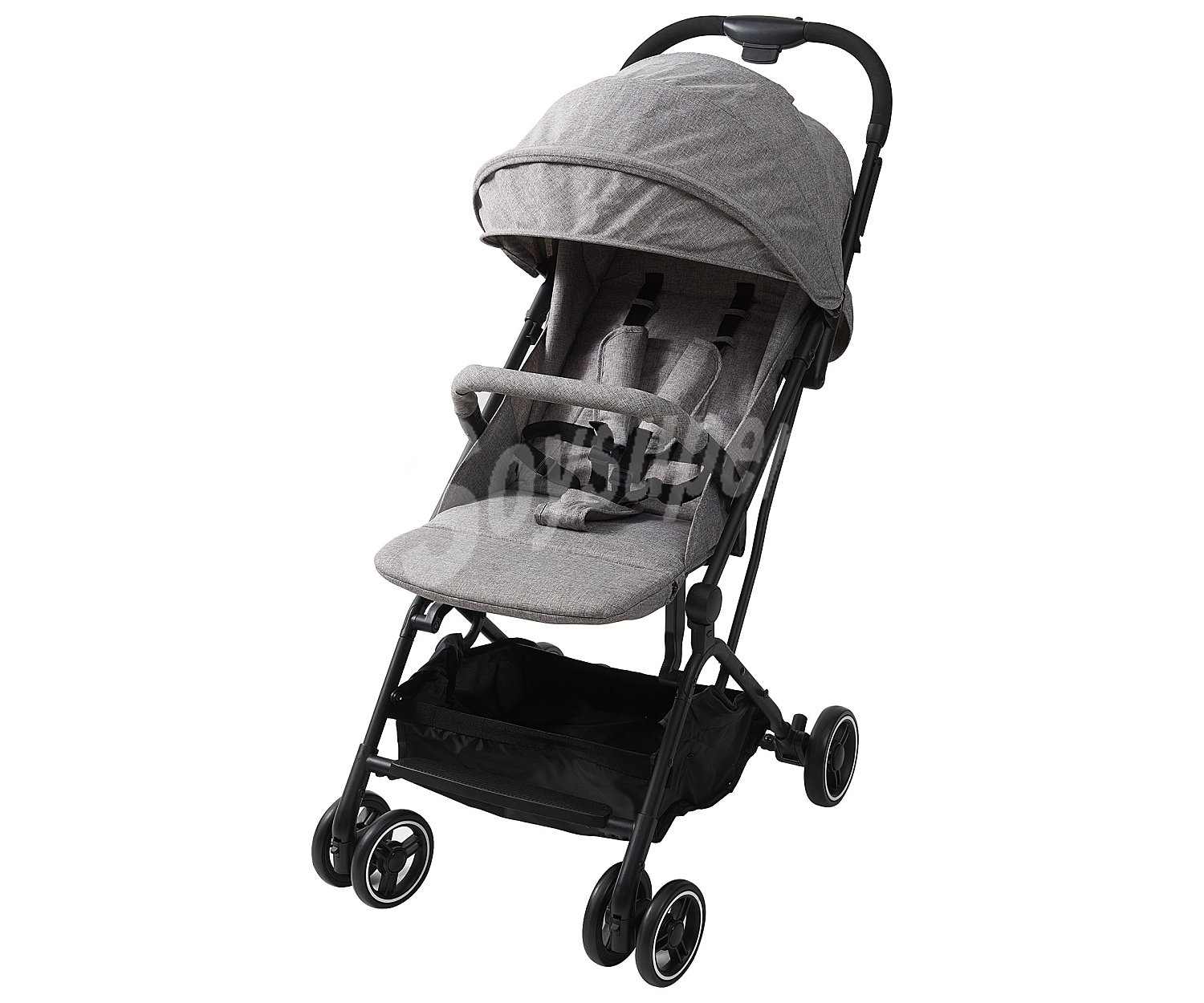 Silla de paseo compacta para bebes de 0 a 15KG, gran capota, color gris,