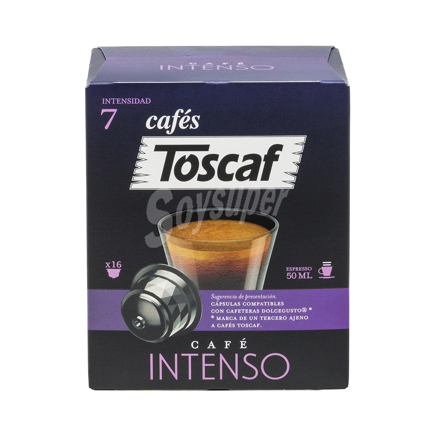 Café Intenso intensidad ápsulas compatibles con cafeteras Dolce Gusto