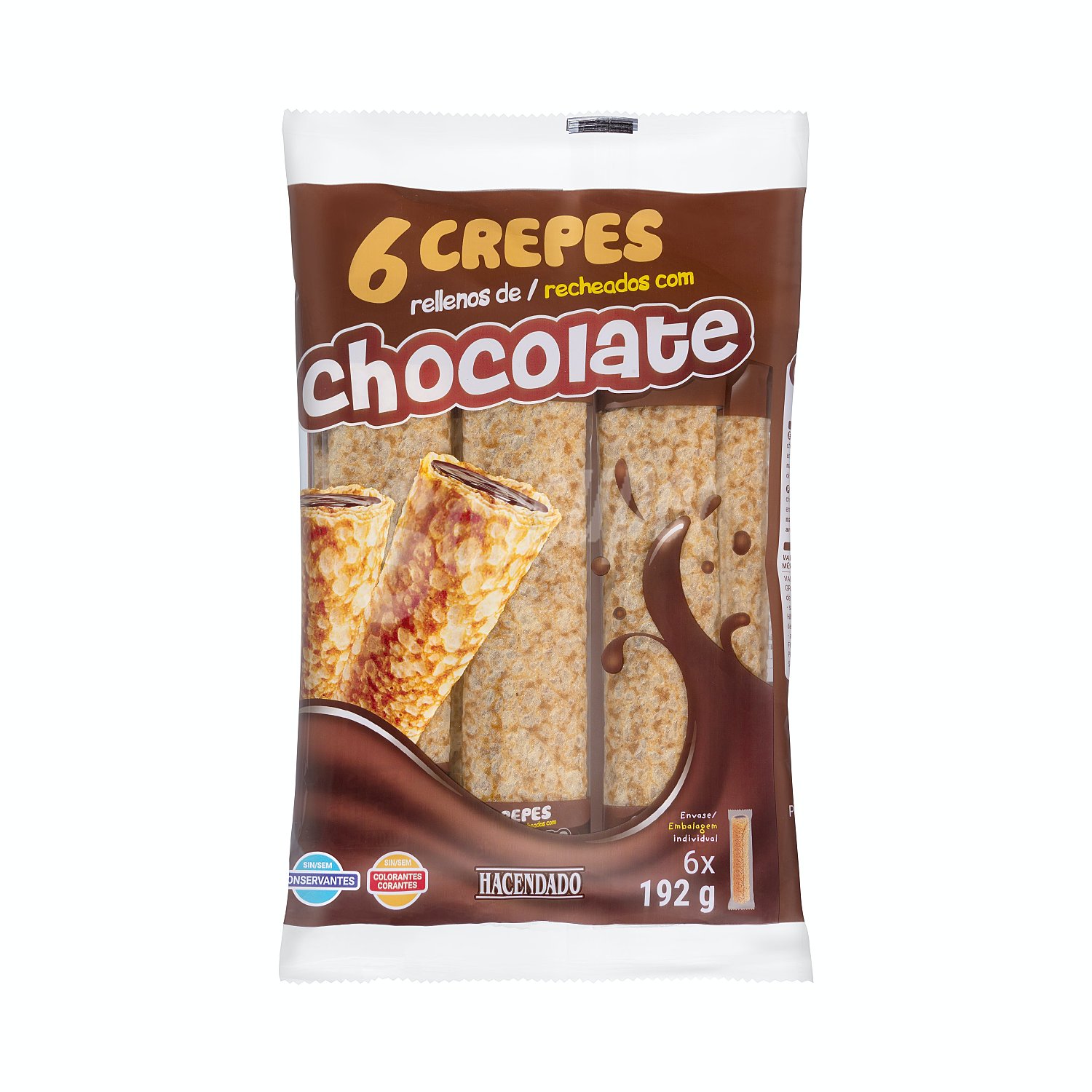 Crepes rellenos de chocolate