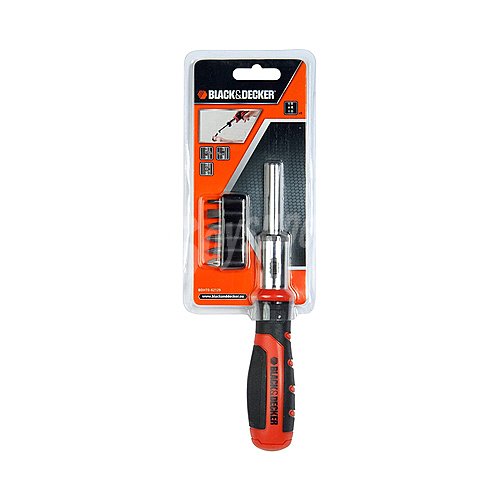 Destornillador de carraca con 6 puntas, black + decker BDHT0-62129