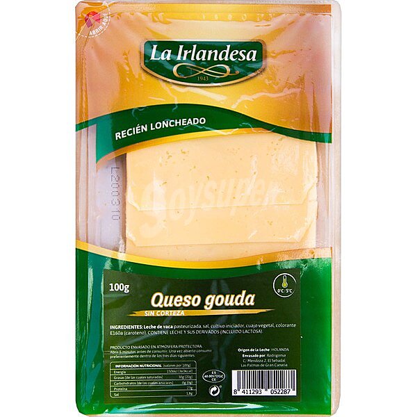 Queso gouda en lonchas