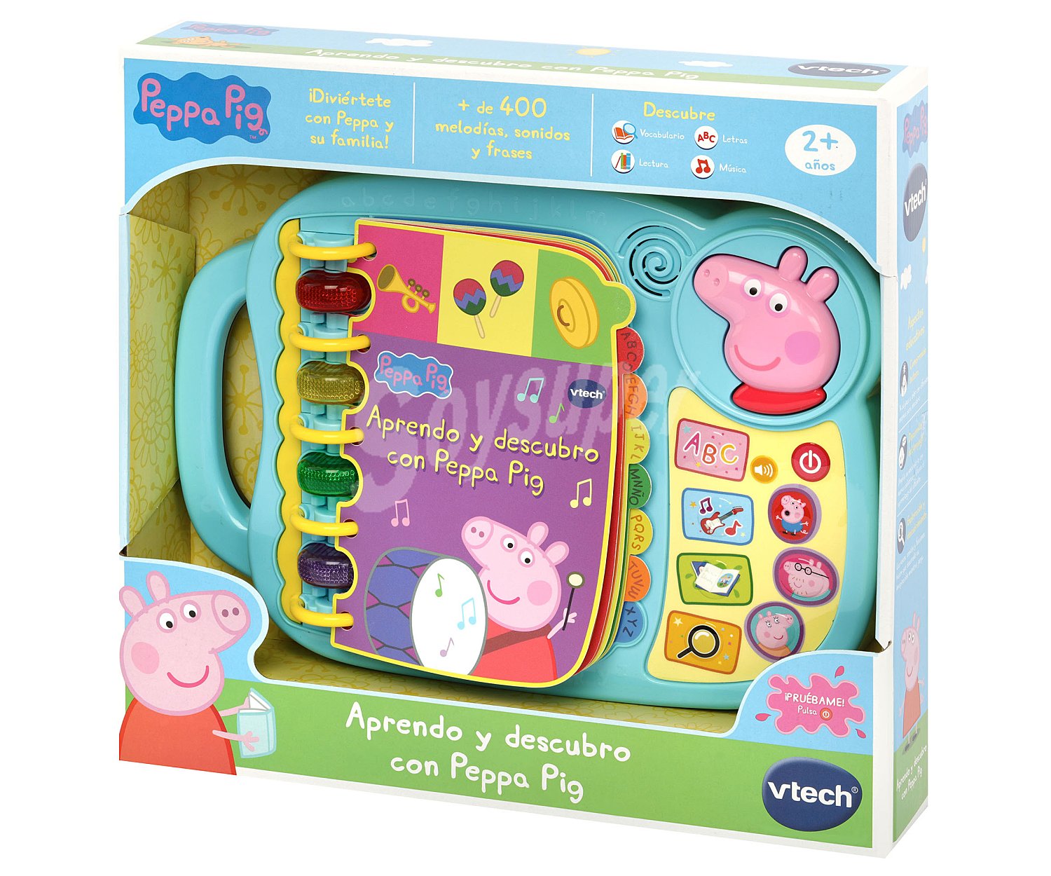 Libro interactivo de Peppa Pig, con el que aprenderán el abecedario,