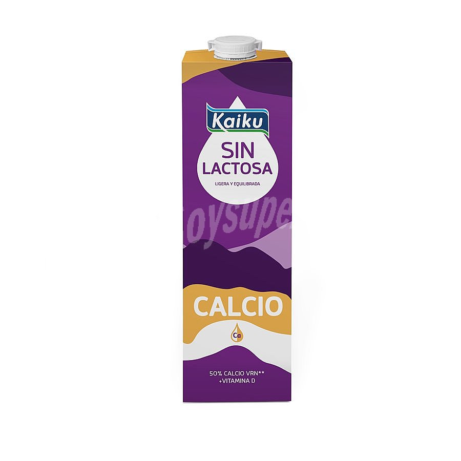 Leche sin lactosa calcio kaiku