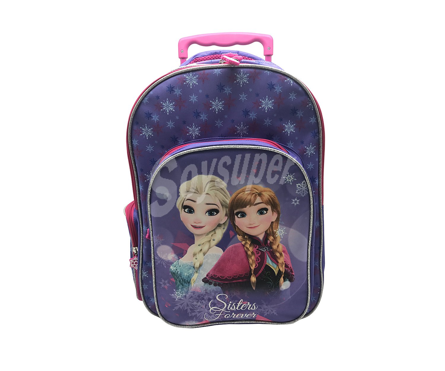 Mochila con carro, dispone de 2 compartimentos + 1 lateral, mochila del personaje de Disney, frozen.